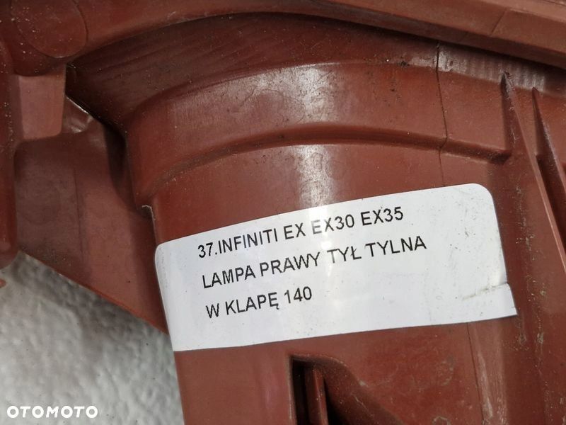INFINITI EX EX30 EX35 LAMPA PRAWY TYŁ TYLNA W KLAPĘ - 7