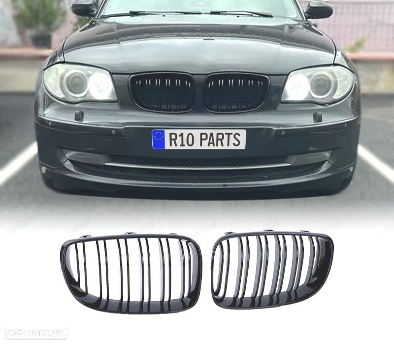 GRELHAS BMW E87 E82 E88 07-11 LOOK M PRETO BRILHANTE - 1