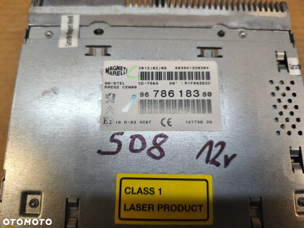 RADIO NAWIGACJA CZYTNIK 9678618380 PEUGEOT 508 - 2