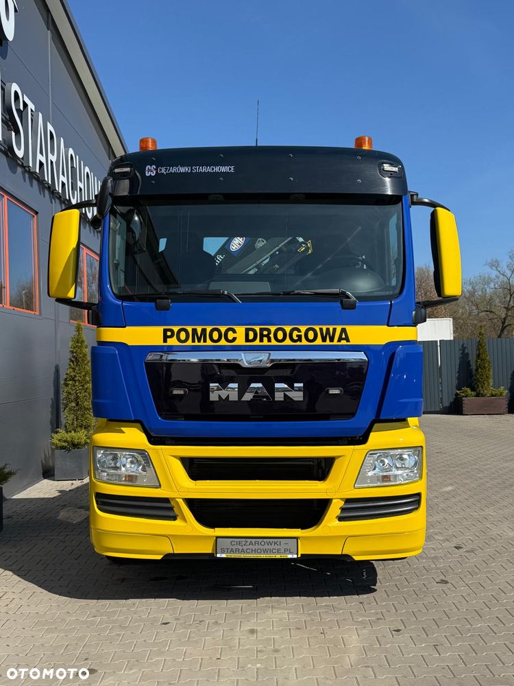 MAN TGS TGX 26.360 E5 laweta uniwersalna + Dźwig HDS HMF 1420 K2 / pomoc drogowa / kran krane dzwig hds żuraw - 7