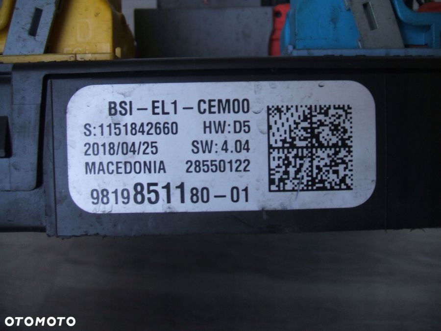 CITROEN C3 III MODUŁ STEROWNIK KOMFORTU BCM BSI 9819851180-01 - 4