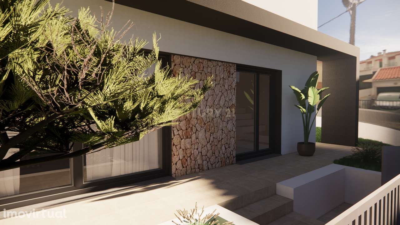 Moradia T3 Nova - Gaveto nas Villas do Olival – Arquitetura Moderna a - Grande imagem: 3/11