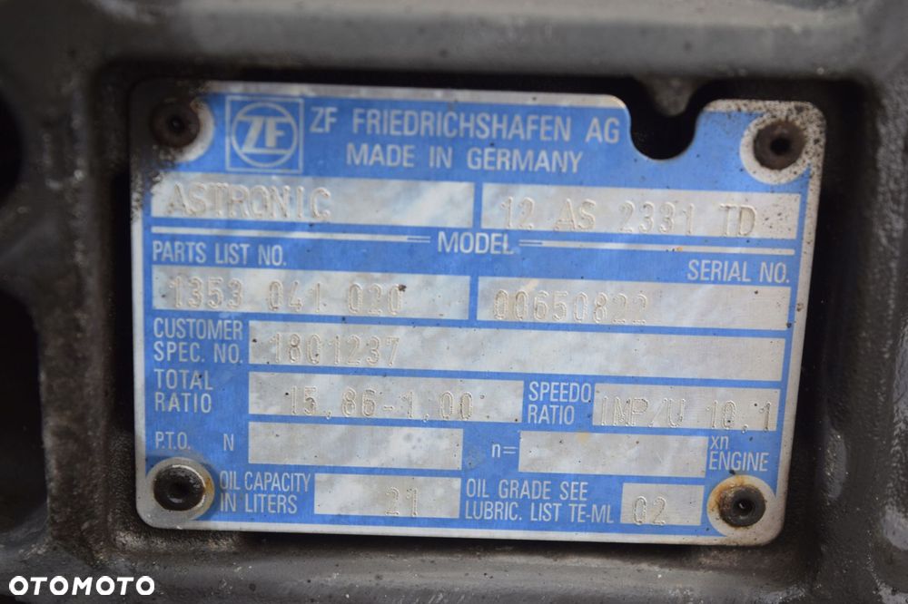 SKRZYNIA BIEGÓW DAF XF ZF 12AS2331TD Z INTARDEREM - 5