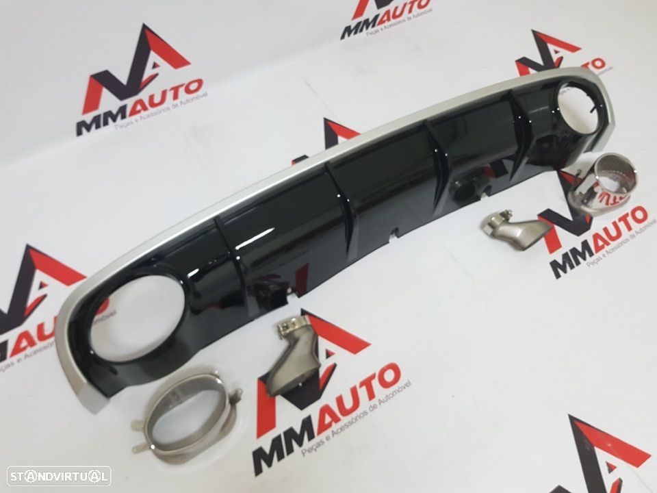 Difusor Traseiro AUDI A6 C7 4G (2010-2014) Look RS6 - 3