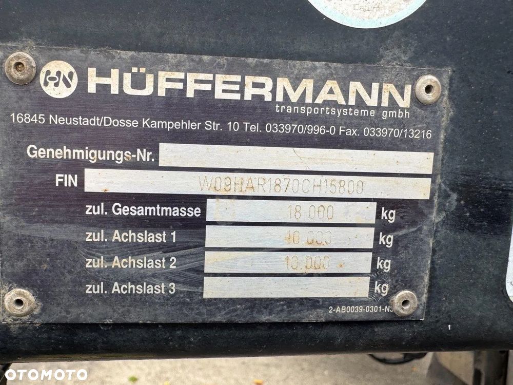 Huffermann HAR 1870 Przyczepa Do Hakowca 2012. - 20