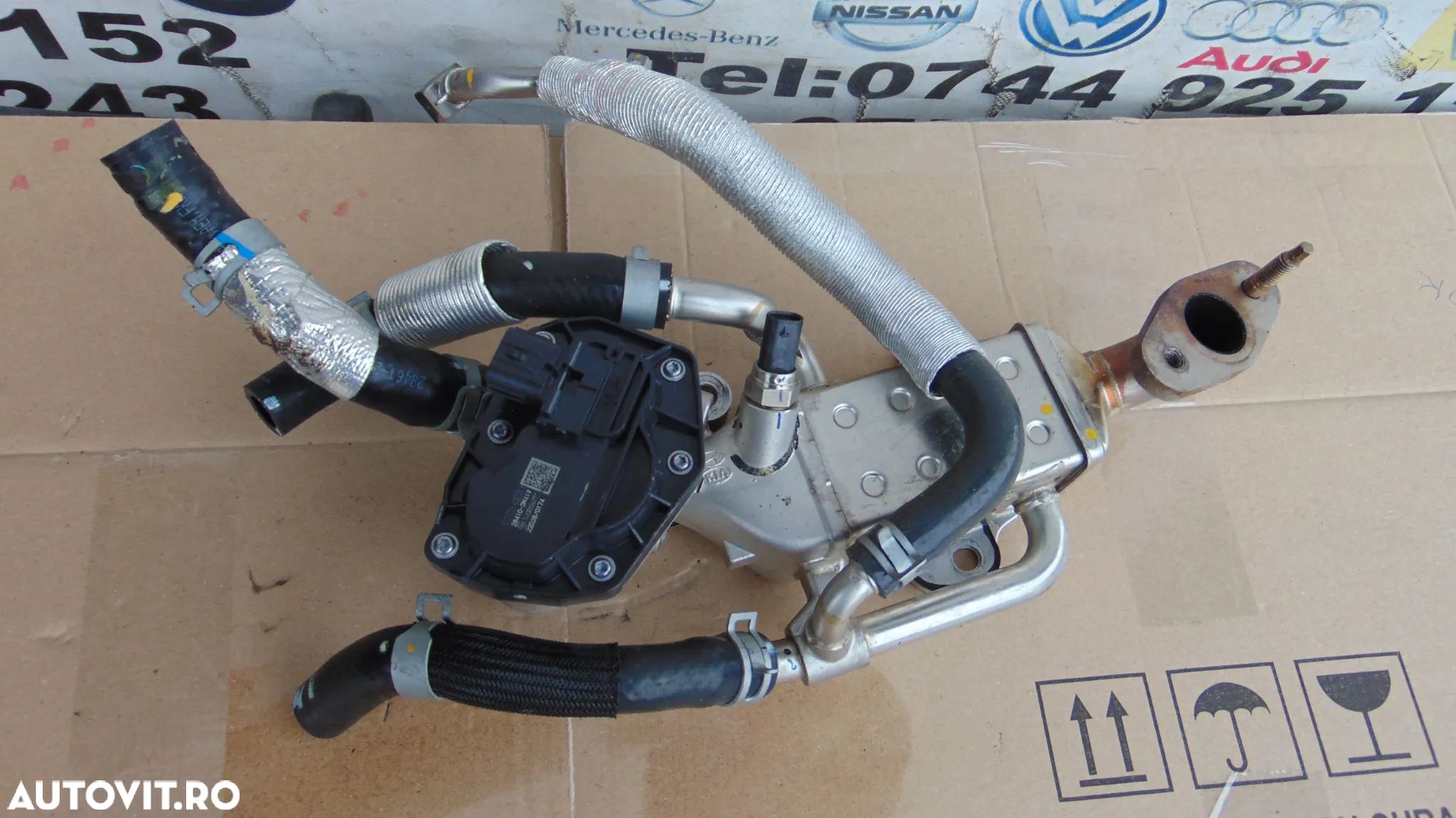 Supapa EGR cu racitor gaze Hyundai 1.6 hybrid kia 1.6 hibrid santa fe tucson sportage sorento niro - 1