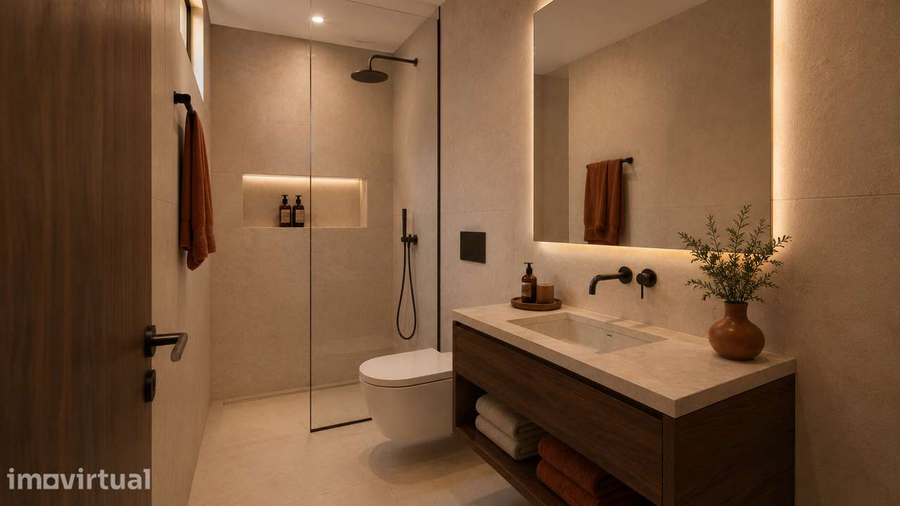 T2 novo Gaia-Foz | terraço 136 m2 com piscina privativa | Sal D'Ouro - Grande imagem: 5/10