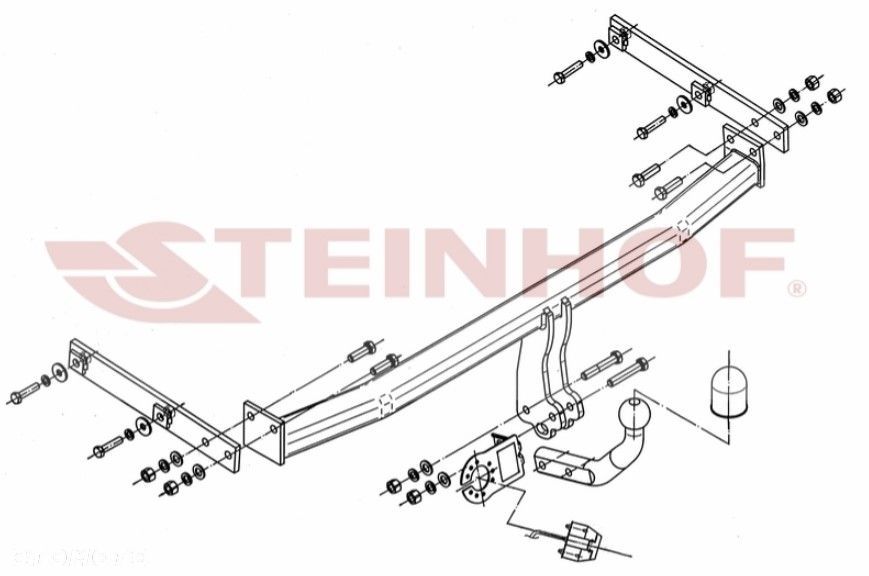 HAK HOLOWNICZY + MODUŁ + WIĄZKA + GNIAZDO 7 PIN/13P RENAULT GRAND SCENIC 3 III od 2009 - 17