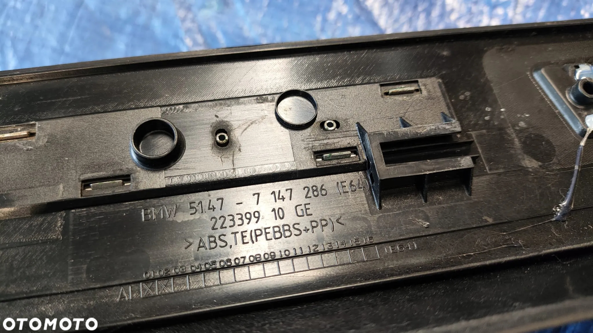 LISTWA NAKŁADKA PROGOWA PROGU PRÓG LISTWY NAKŁADKI PROGOWE KOMPLET LEWA PRAWA 7147286 7011076 7008932 7011075 7147285 7008931 BMW E63 E64 - 5