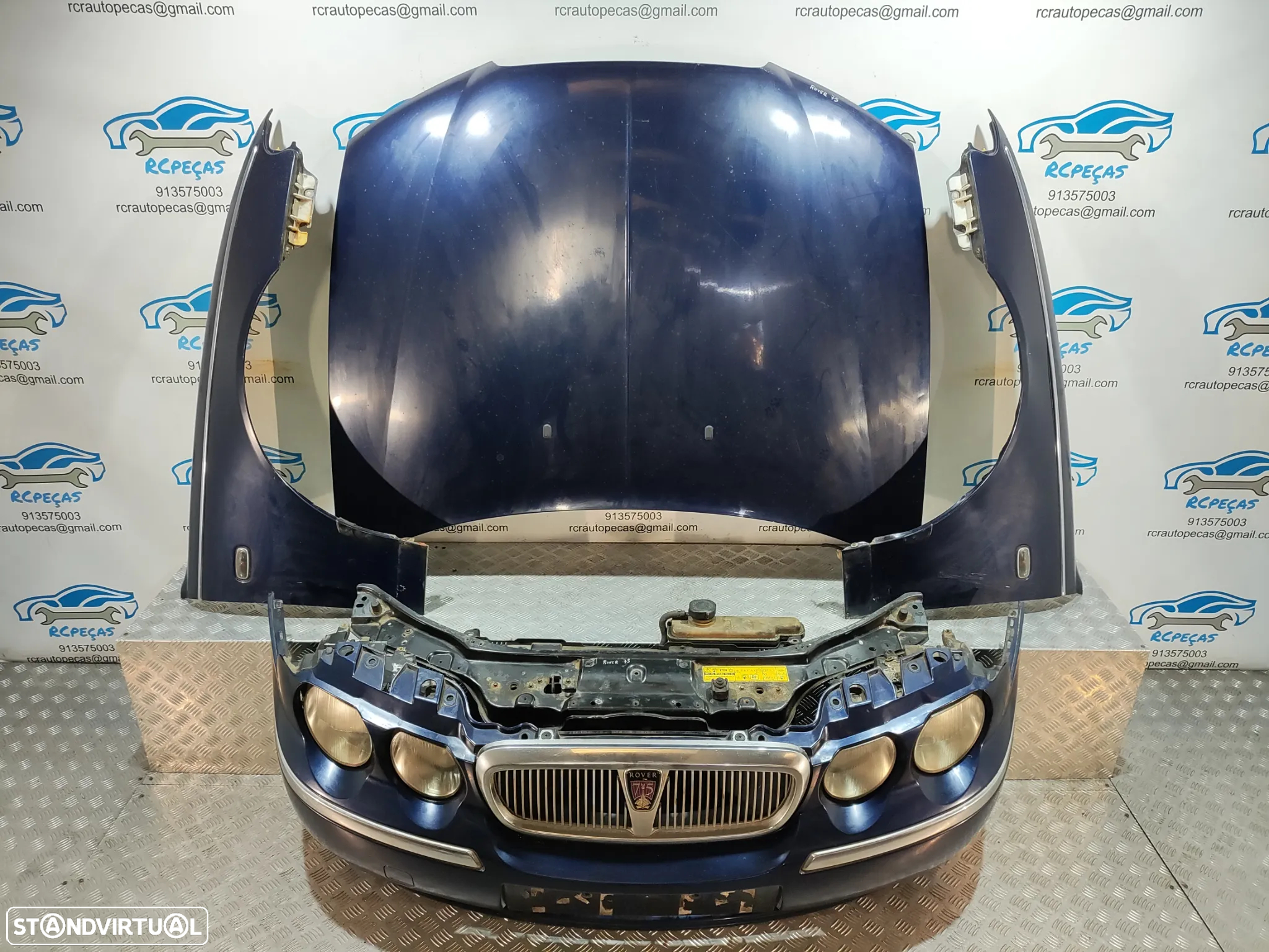 FRENTE COMPLETA ROVER 75 RJ CAPOT PARACHOQUES GUARDA-LAMAS OTICAS RADIADOR VENTILADOR FRENTE FIBRA REFORÇO - 20