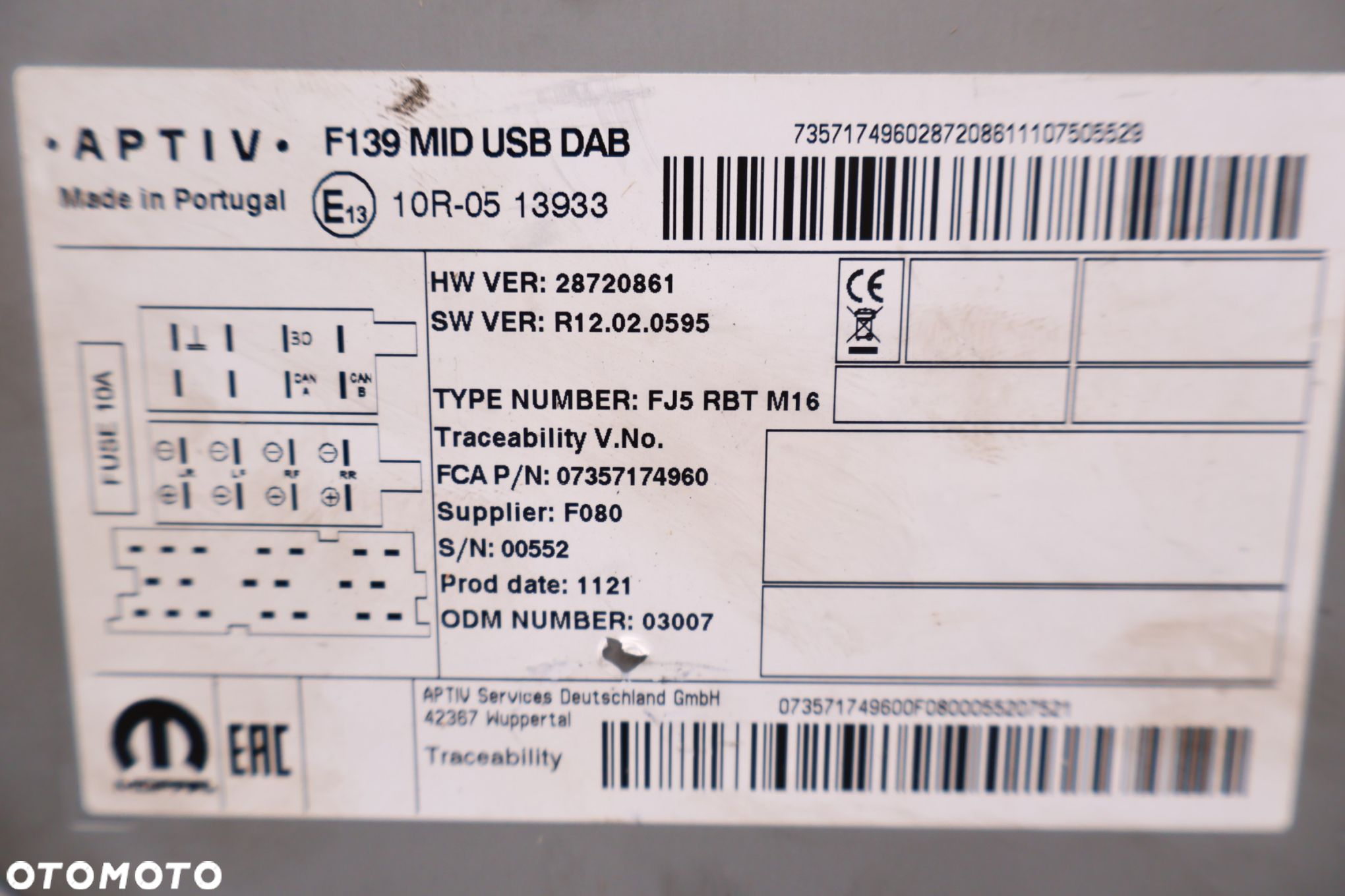 FIAT PANDA III RADIO '07357174960 - 6