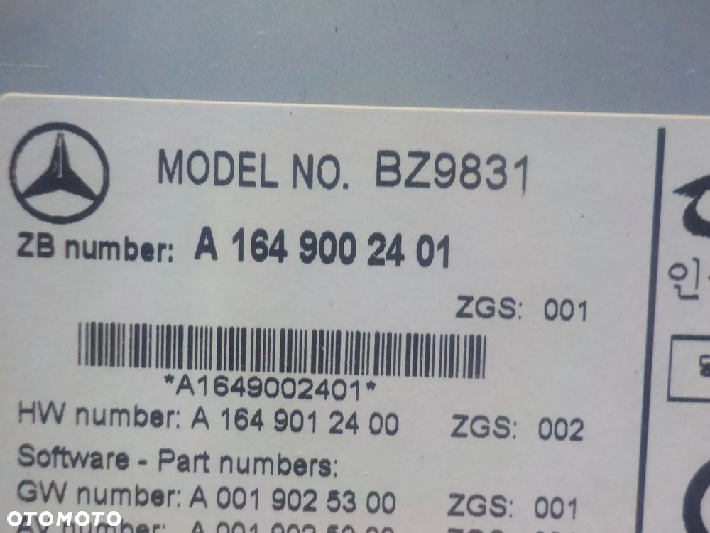 MERCEDES GL X164 RADIOODTWARZACZ NAWIGACJA A1649002401 - 3