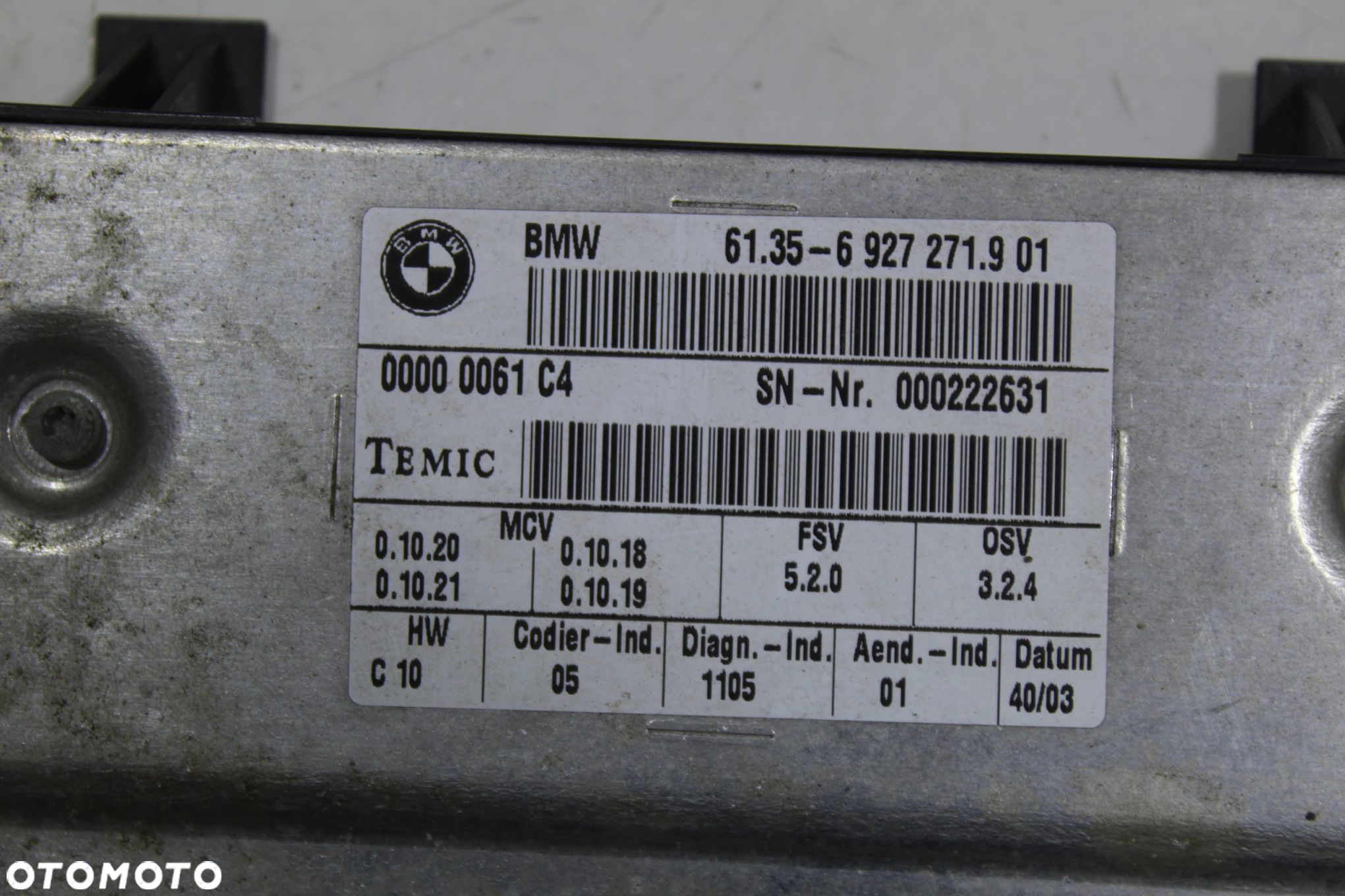MODUŁ FOTELA BMW E60 E61 E65 6927271 - 2