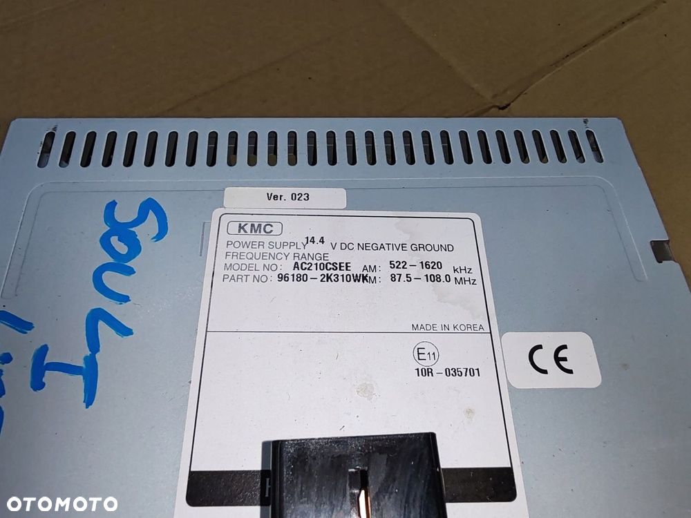 Oryginalne radio CD mp3 96180-2k310 Kia SOUL lift 11-13 - 6