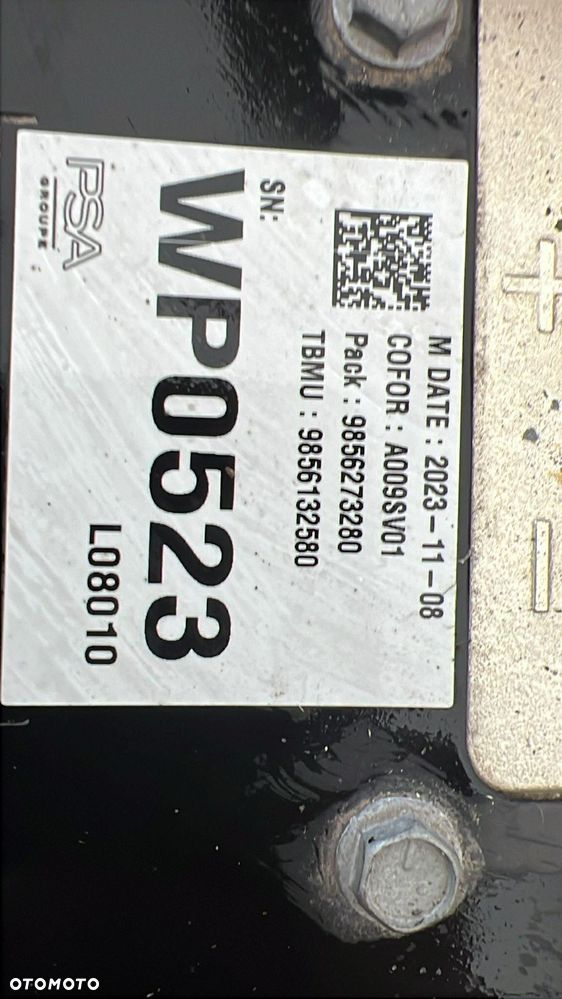 Bateria Trakcyjna PSA Peugeot 3008 1.6 THP Hybrid 12,44 kW 9856273280 2023 - 2