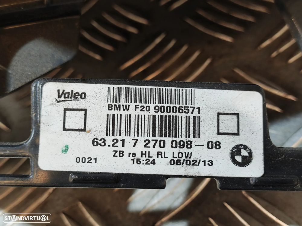 FAROLIM FAROLINS TRASEIRO TRÁS ESQUERDO DIREITO ORIGINAL BMW SERIE 1 F21 F20 63217270097 7270097 63217270098 7270098 - 7