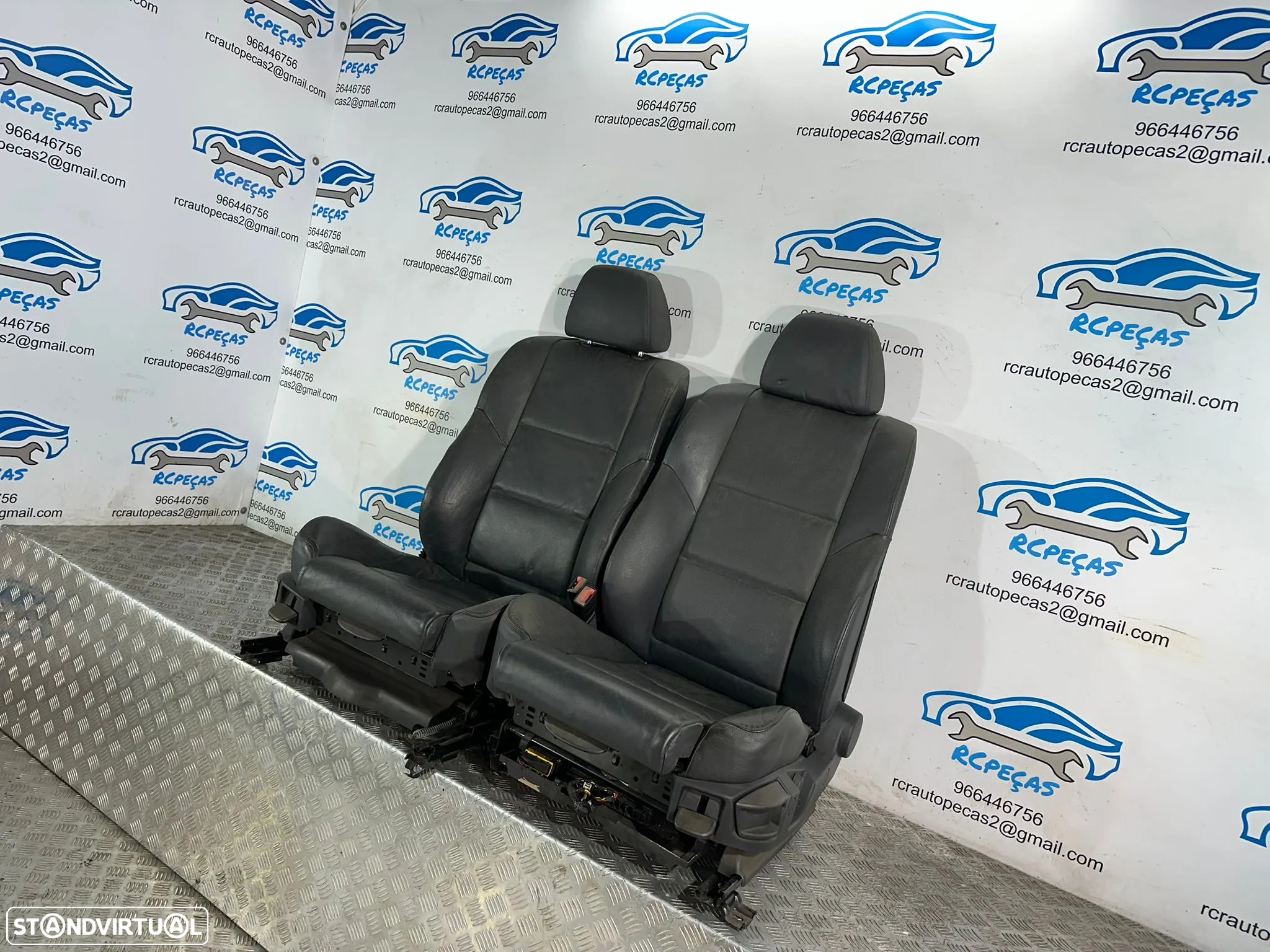 .Conjunto Bancos Pack M Pele Eletricos Frente Frontais Tras Traseiros Originais BMW Serie 5 E61 Touring 2003 - 2010 - 10
