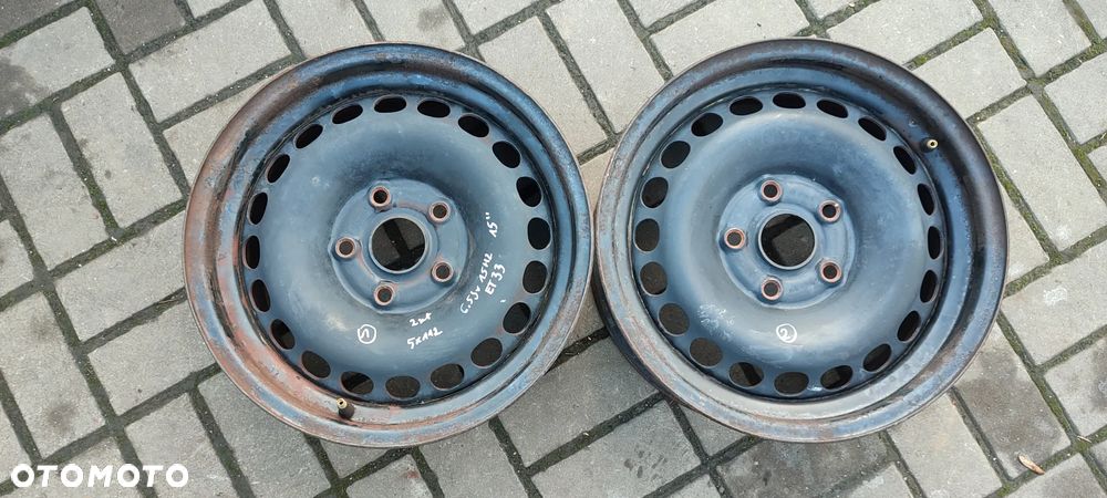 FELGI STALOWE 5x112 6,5Jx15 CALI ET33 AUDI A4B6 B7 2 SZTUKI PARA - 1