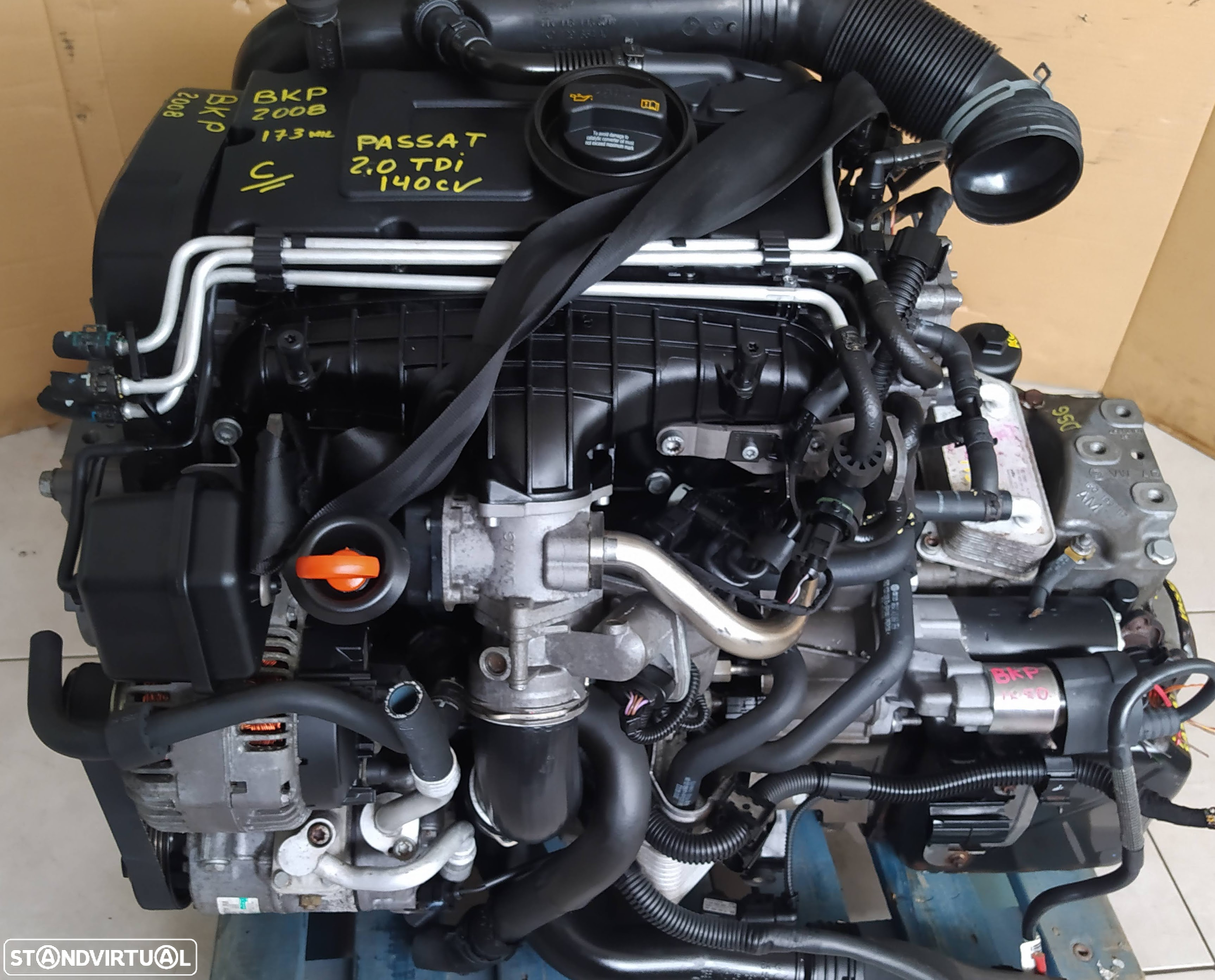 Motor vw passat 2.0TDI 140cv BKP caixa automatica DSG KCU - 2