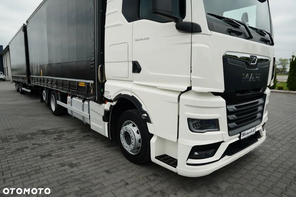 MAN TGX 26.480 / ZESTAW TANDEM 120 M3 / PRZEJAZDOWY / MEGA / OŚ PODNOSZONA / DACH PODNOSZONY / KAMERA / + PRZYCZEPA WIELTON / OŚ PODNOSZONA / OSIE SAF - 8