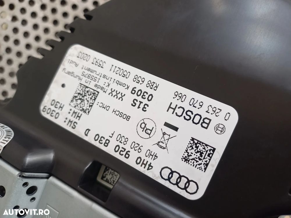 Ceasuri Bord Audi A8 4H D4 An 2010-2011-2012-2013-2014-2015-2016-2017 Volan Stanga Europa Cod 4H0920830D Dezmembrez Audi A8 4H D4 3.0 Tdi Quattro Motor CDT Cutie MXU Volan Stanga - Dezmembrari Arad - 9