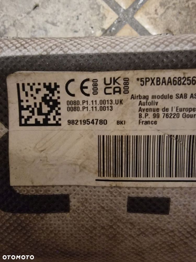 poduszka airbag fotela prawa citroen c3 iii 9821954780 - 4
