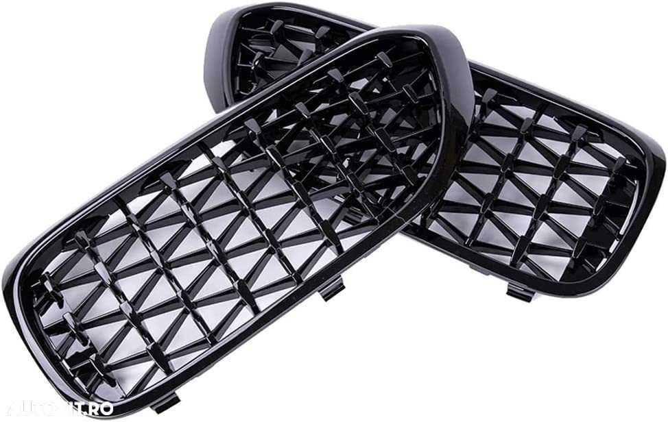 Grile Grila Diamond Nari M Duble BMW G30 G31 2017-2020, Negru Lucios - 5