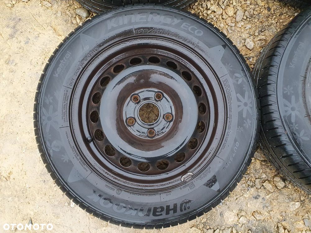 4x KOŁA LETNIE 15 FELGI VW 5x112 1K0601027C OPONY HANKOOK KINERGY ECO 195/65/R15 KOMPLET 4 SZTUKI - 2