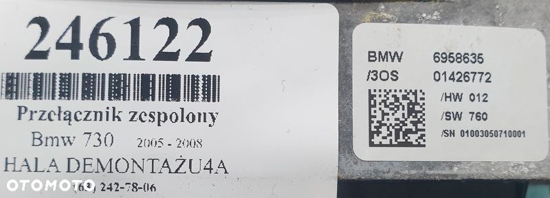 BMW E65 Przełącznik zespolony 6958635 - 4