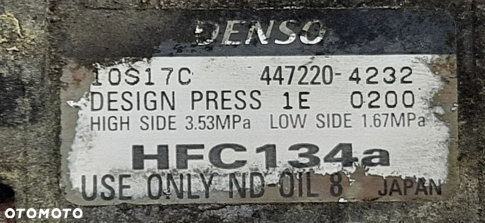 Kompresor klimatyzacji Sprężarka Toyota Corolla Avensis Avensis verso Rav 2.0 d4d 447220-4232 10s17c 247300-0700 - 2