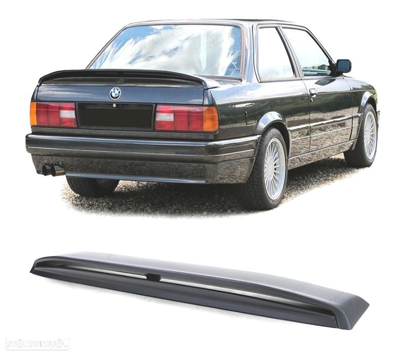 SPOILER AILERON TRASEIRO BMW E30 SEDAN CABRIO 84-91 LOOK M TECH 2 ABS - 1