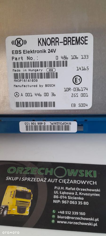 Mercedes Actros MP4 sterownik moduł EBS 0014460036 - 2