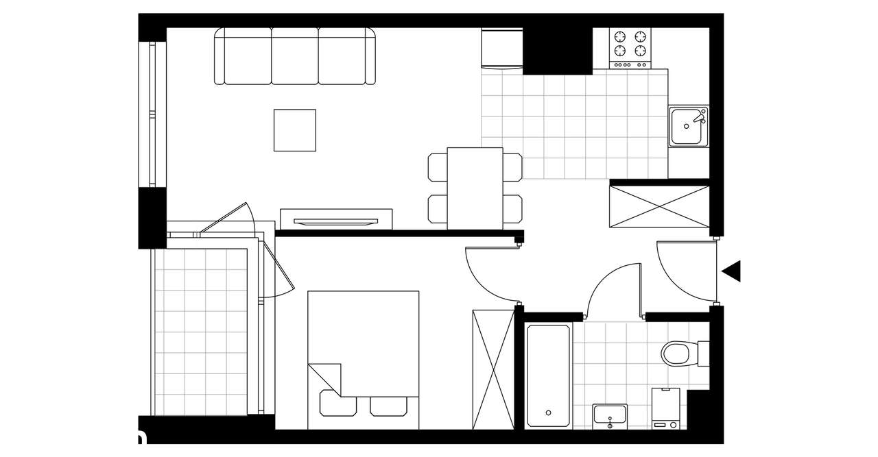2-pokojowe mieszkanie 39m2 + balkon Bezpośrednio - Pełny obrazek: 2/22