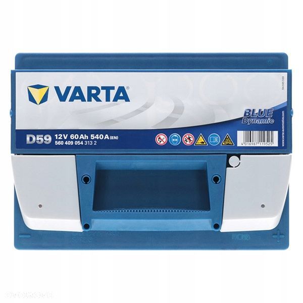 AKUMULATOR VARTA BLUE DYNAMIC 60AH 540A D59 P - 4