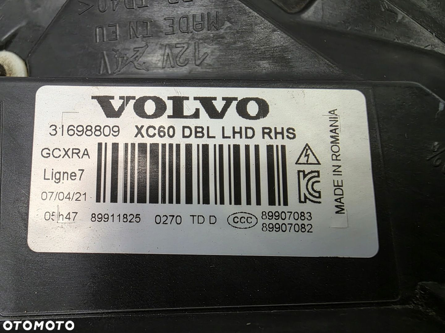 LAMPA PRZÓD PRZEDNIA PRAWA VOLVO XC60 LIFT XENON 13 - 16 31698809 EUROPA - 6