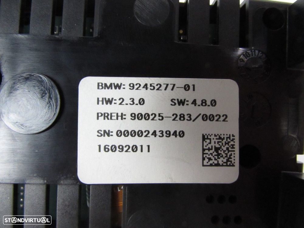 Painel AC Trás Seminovo/ Original BMW 5 Gran Turismo (F07)/BMW 5 (F10)/BMW 5 Tou... - 4