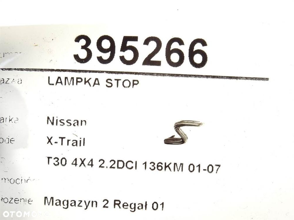 LAMPA ŚWIATŁO STOP - 45.00 PLN - NISSAN X-TRAIL I (T30) 2001 - 2013 2.2 dCi 4x4 100 kW [136 KM] - 5