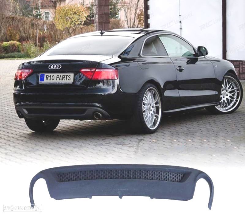 DIFUSOR TRASEIRO AUDI A5 COUPE 07-11 LOOK S-LINE - 1
