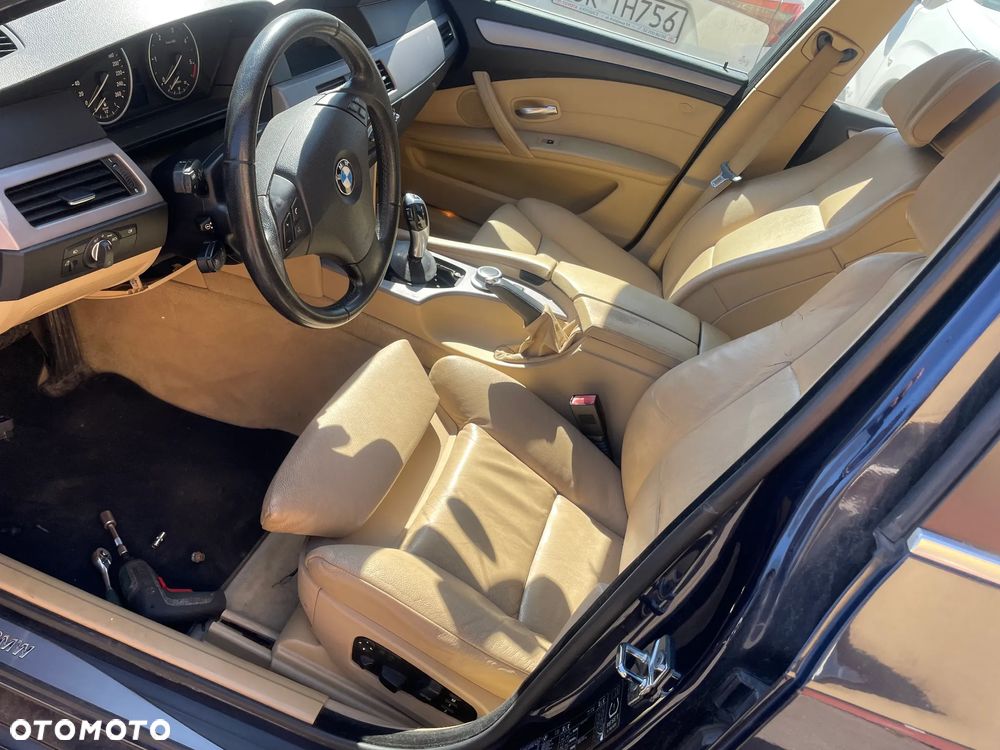 bmw e60 e61 m pakiet zderzak progi drzwi maska drzwi fotele silnik lampy lusterko  m57tu2 231ps - 3