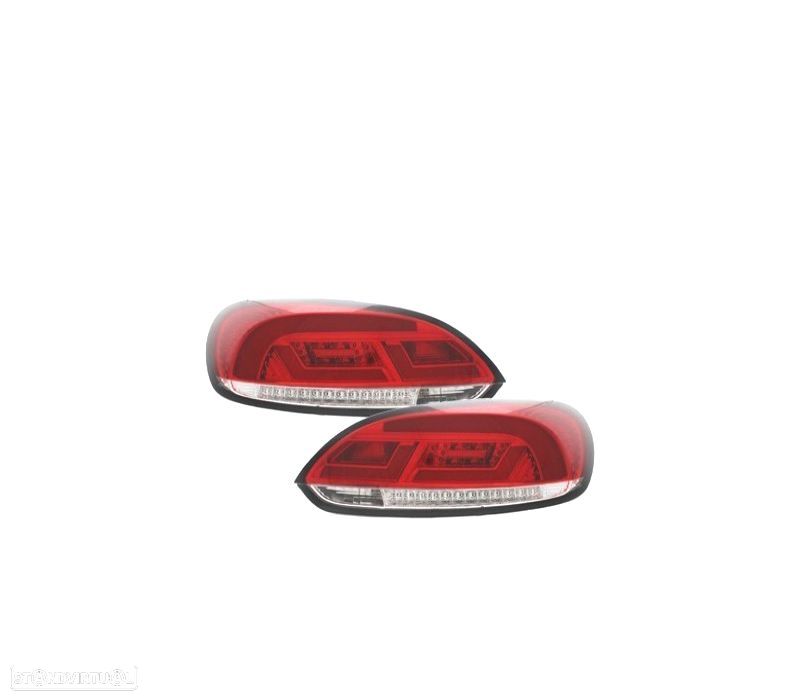 FAROLINS VOLKSWAGEN VW SCIROCCO III 08-14 CARDNA COM PISCAS LED DINÂMICO VERMELHOS - 2