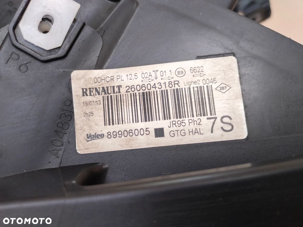 RENAULT SCENIC III LIFT 2013-2016 REFLEKTOR LAMPA LEWA SOCZEWKA  UK - 12