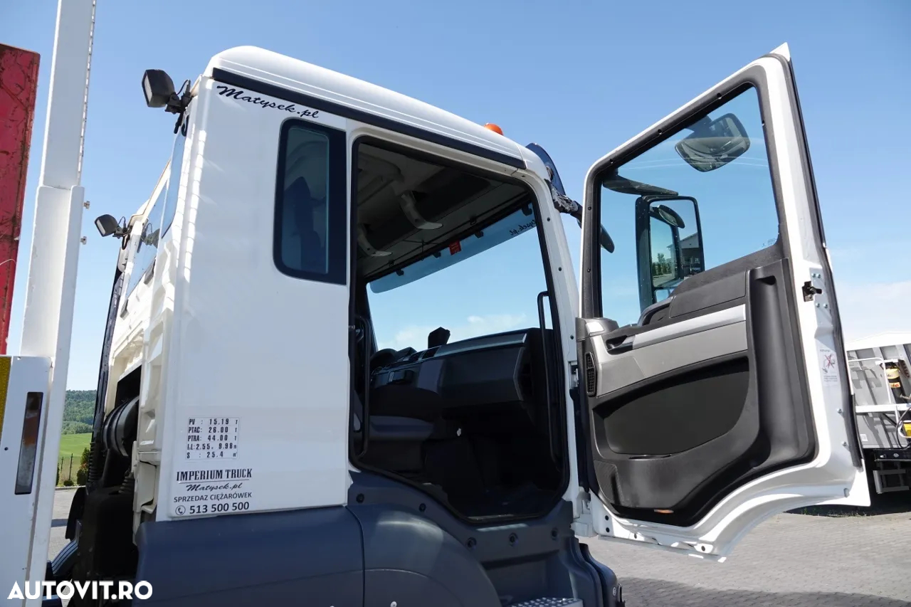 MAN TGS 26.400 / 6x4 / CUTIE - 6.5M / HDS HIAB 188 4xinaltime 13 metri / EURO 6 / 2016 /RADIO CONTROL / ROTATOR / - 36
