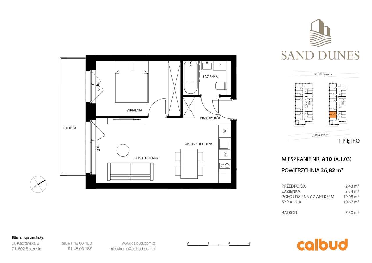 Sand Dunes  | apartament 2-pok.| A10 gotowa łazienka i kuchnia - Pełny obrazek: 2/15