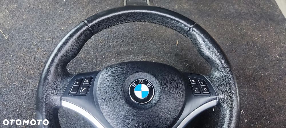 BMW E90 E91 KIEROWNICA MULTIFUNKCJA SKÓRA AIRBAG - 2