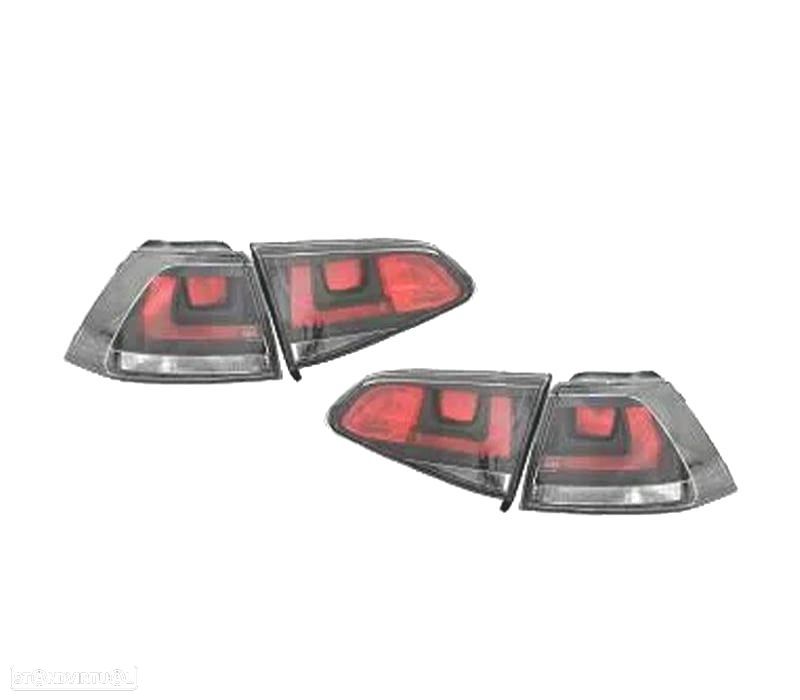 FAROLINS TRASEIROS VOLKSWAGEN VW GOLF 7 LIMOUSINE 12-17 FUNDO PRETO - 1