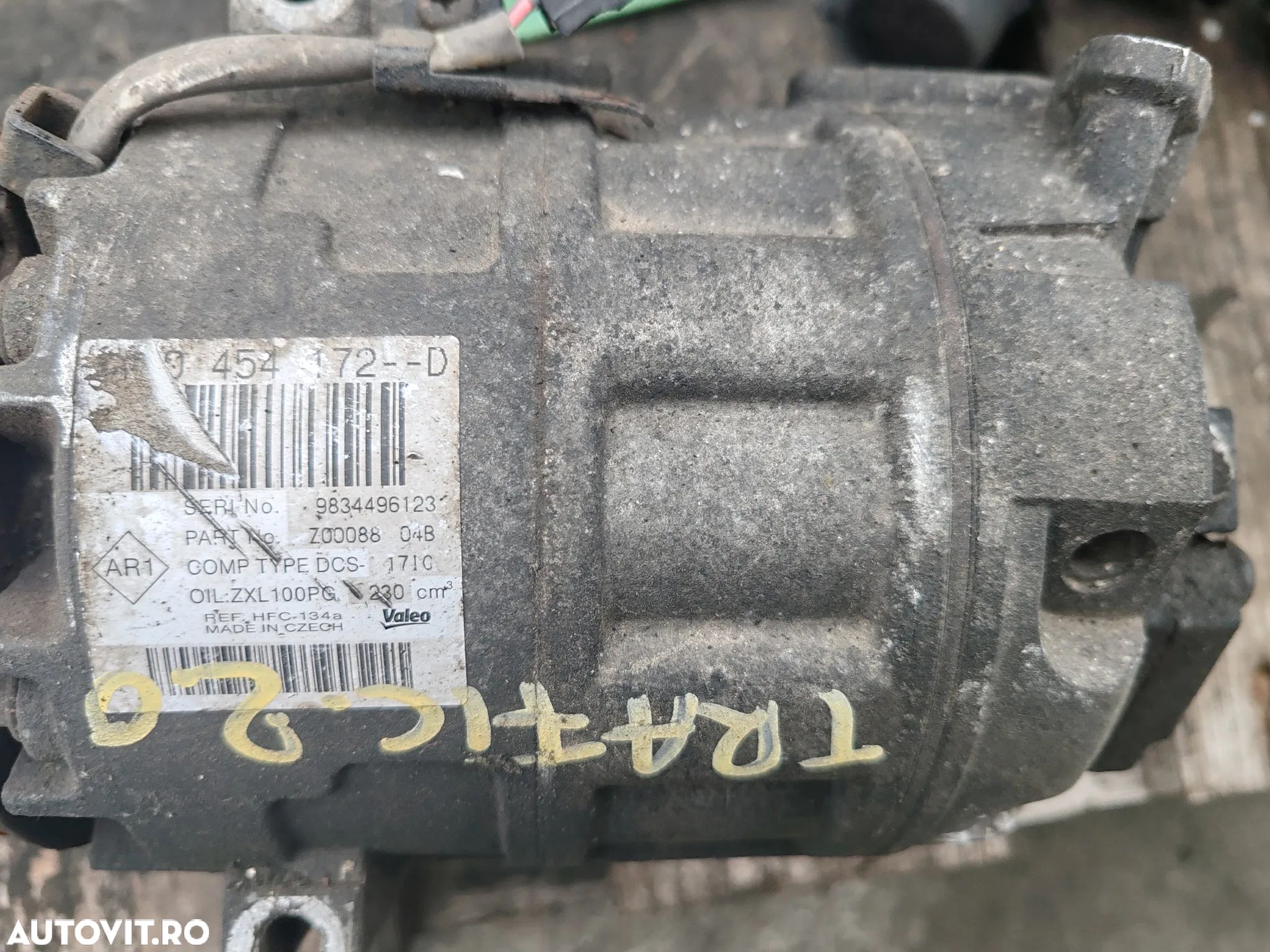 COMPRESOR CLIMA AC RENAULT TRAFIC 2 MOTOR 2.0DCI COD 8200454172 - 1