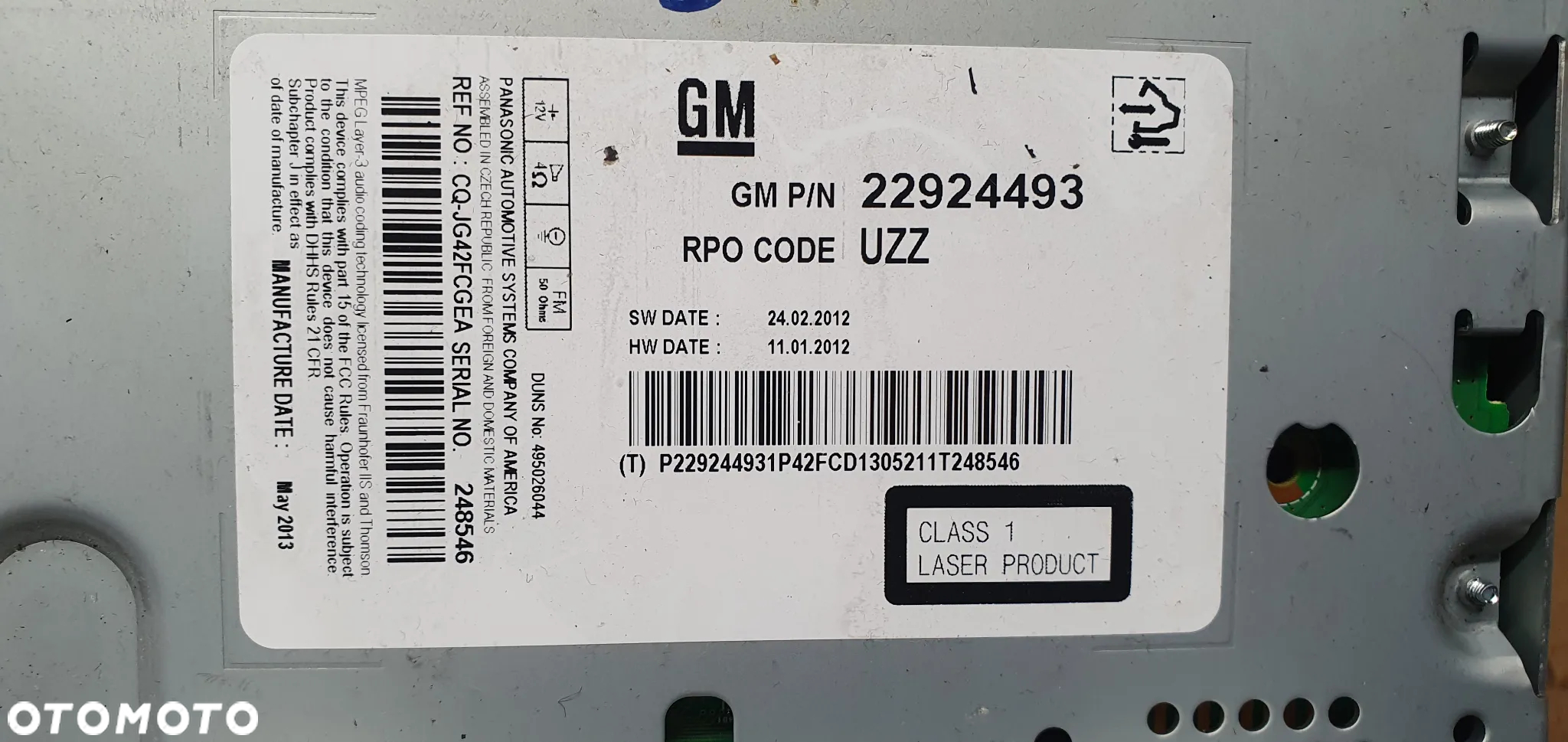 Radio radioodtwarzacz czytnik radia Opel Zafira C 22924493 - 8