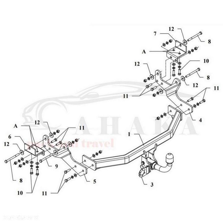 Hak Holowniczy Automat Do Hyundai H1, H300, H1 Starex Furgon, Bus Od 2008 - 2