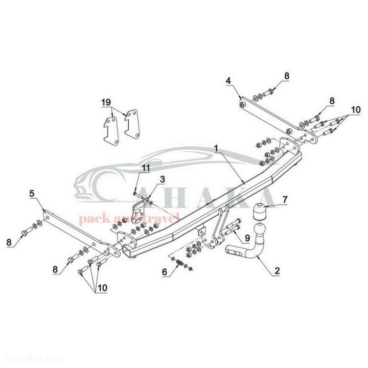 Hak Holowniczy Odkręcany Do Toyota Corolla Sedan Od 2019 - 2