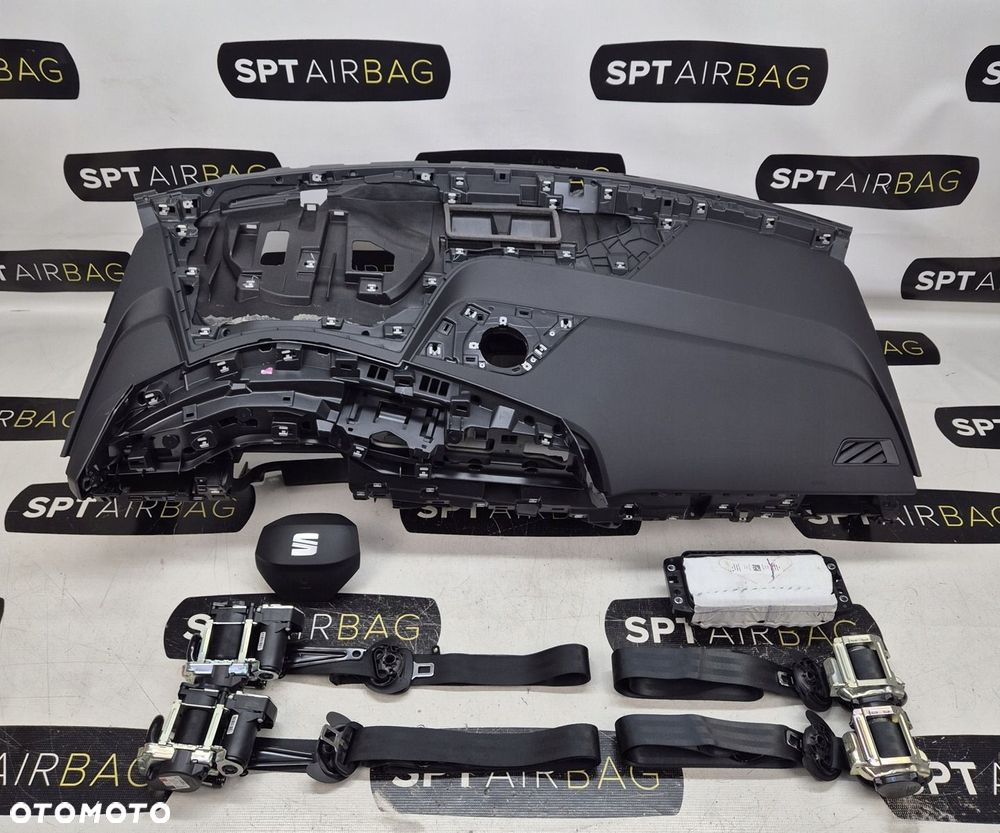 SEAT EL BORN DESKA ROZDZIELCZA KONSOLA KOKPIT PULPIT PODUSZKI AIRBAG AIR BAG PASY KIT SET - 1